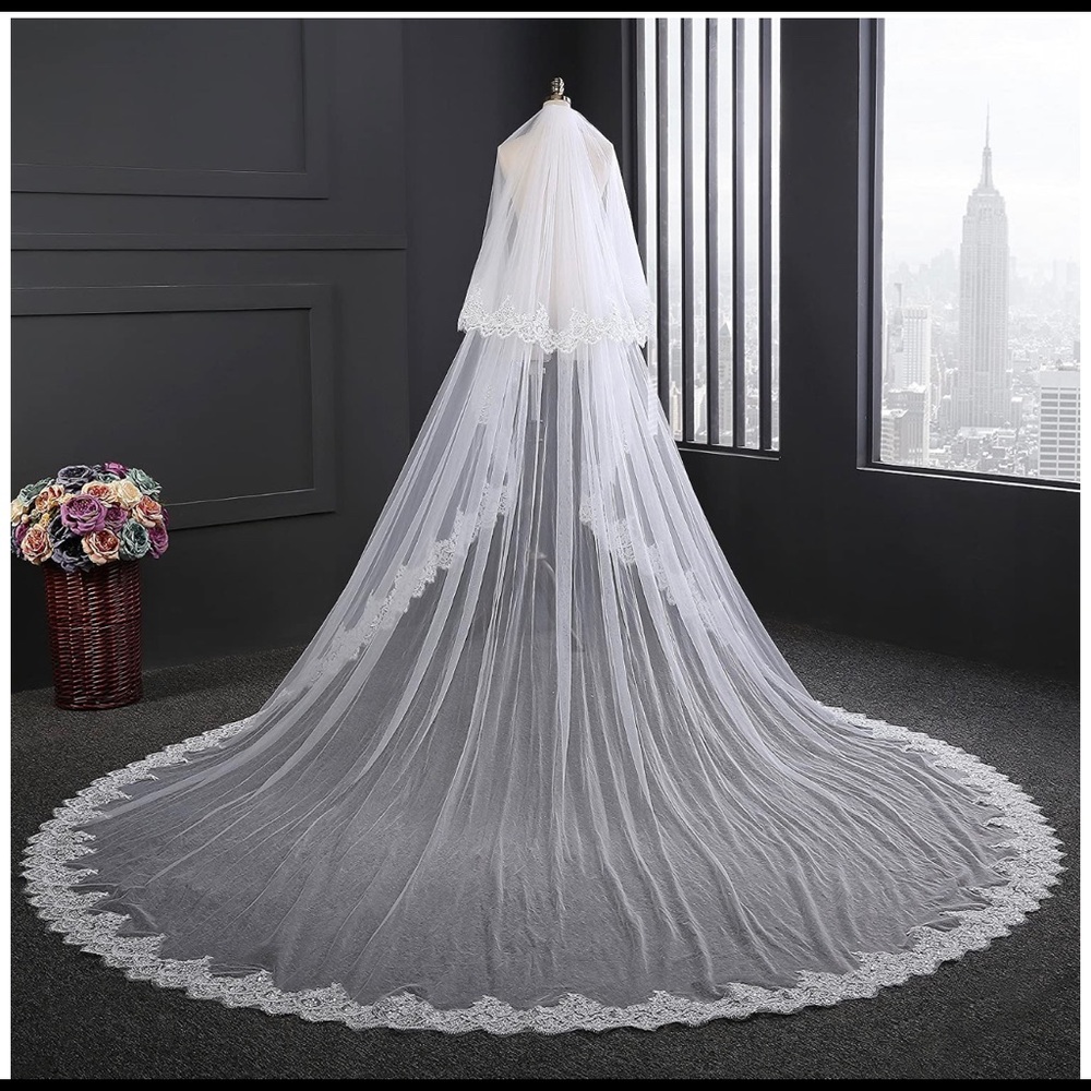 Ivory 2 tier Veil 11.5 feet